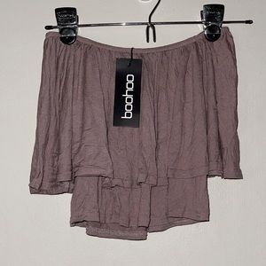 boohoo mauve tube top